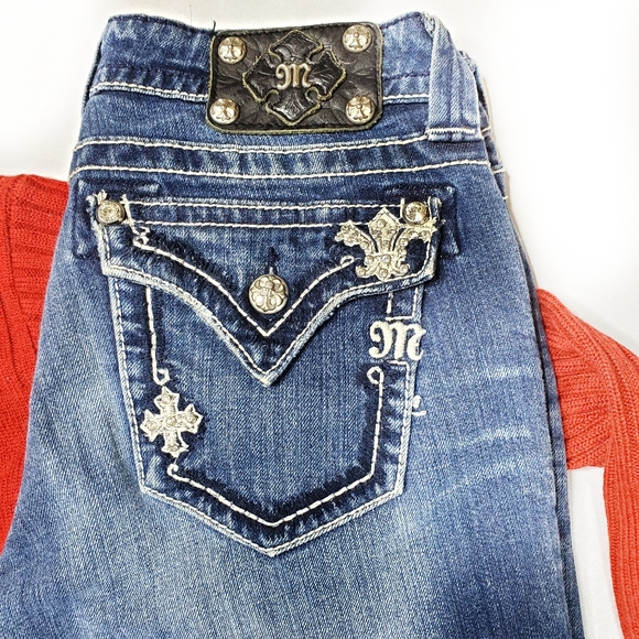 Miss Me Denim - Miss Me Boot JP5369B 27 / 33" Inseam Bling Pockets